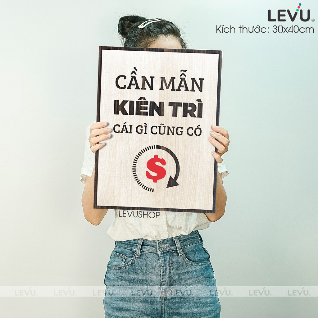 Tranh Tạo Động Lực Gỗ LEVU060 trang trí phòng hiện đại