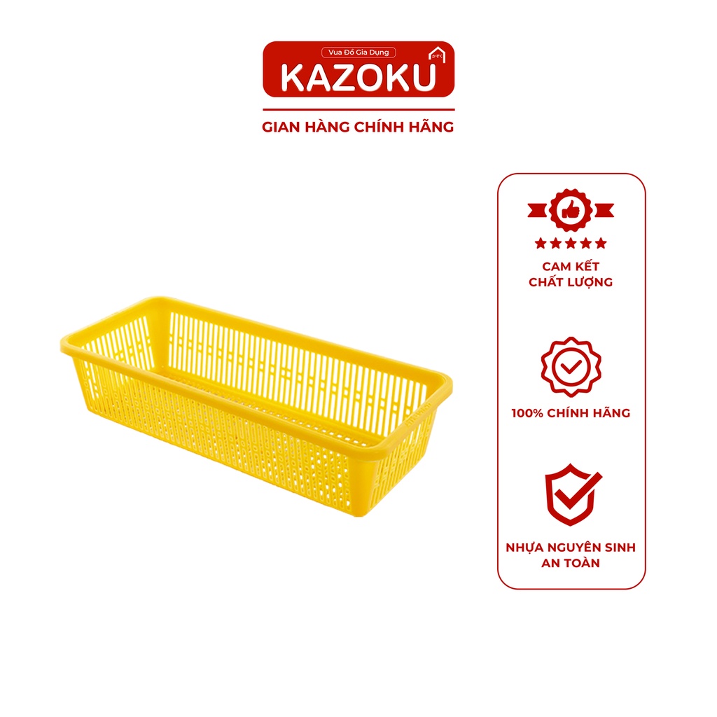 Rổ Nhựa Chữ Nhật, Rổ Nhựa Dài, Rổ Muỗng Dĩa Hồng Phát - Kazoku Vua Đồ Gia Dụng [RD]