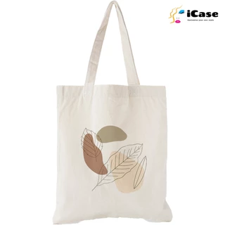 Túi vải Canvas iCase có khóa kéo bộ sưu tập Art nhiều kích thước