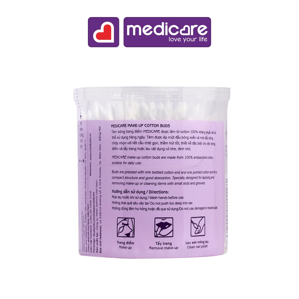 Tăm bông MEDiCARE Make up 150 cây