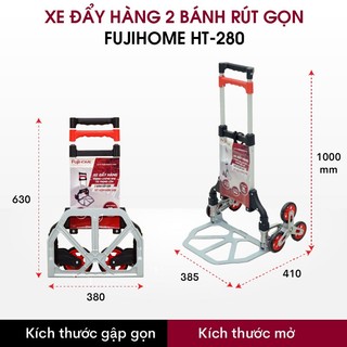 Xe đẩy hàng 2 bánh rút gọn FUJIHOME HT-280 hỗ trợ vận chuyển các loại hàng hóa nặng (lên tới 80kg)