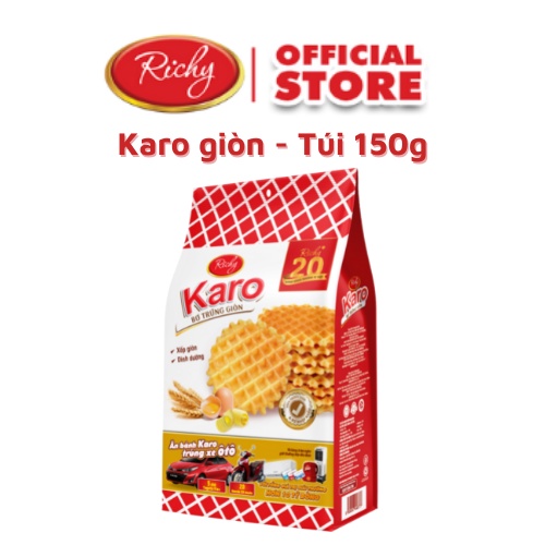 [TẶNG QUÀ ĐƠN TỪ 129K][BAO BÌ MỚI] Bánh Karo Richy bơ trứng giòn túi 150g