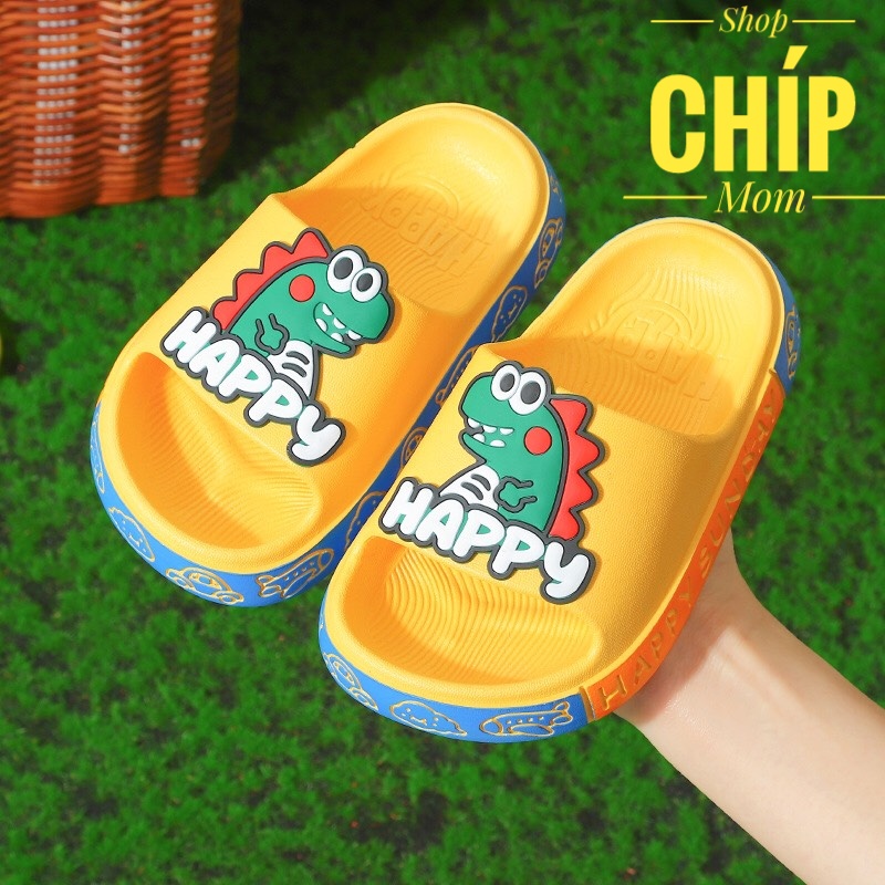 sandal bé trai dép lê cho bé gái hình gấu khùng long thỏ dễ thương đúc khuôn siêu bền chống trượt êm chân T18