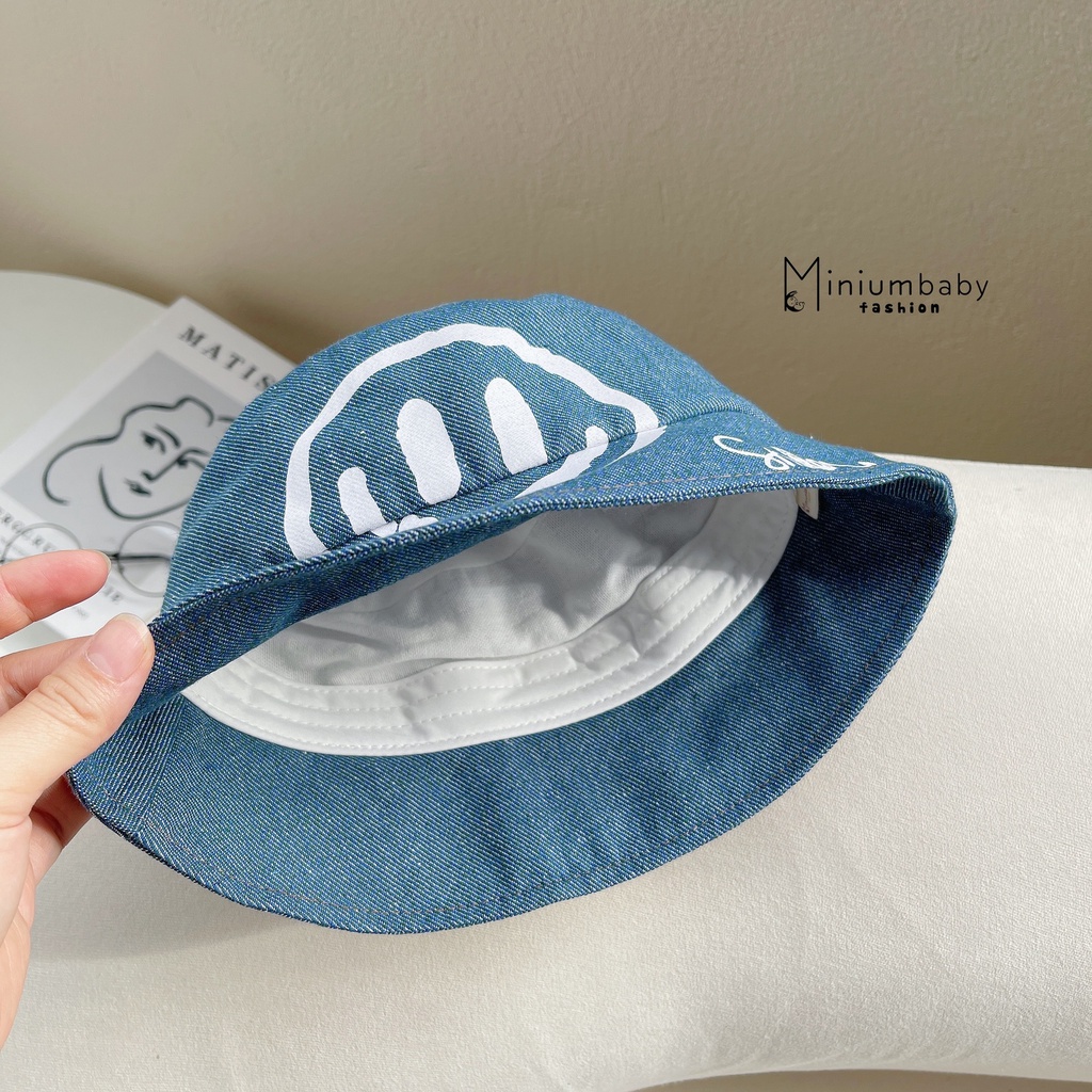 Mũ bucket hàn quốc cho bé trai, bé gái, mũ thời trang, nón chống năng trẻ em unisex miniumbabyfashion M1231