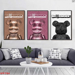 Tranh Kaws & Bearbrick - Tranh Treo Tường Laminate Tráng Gương