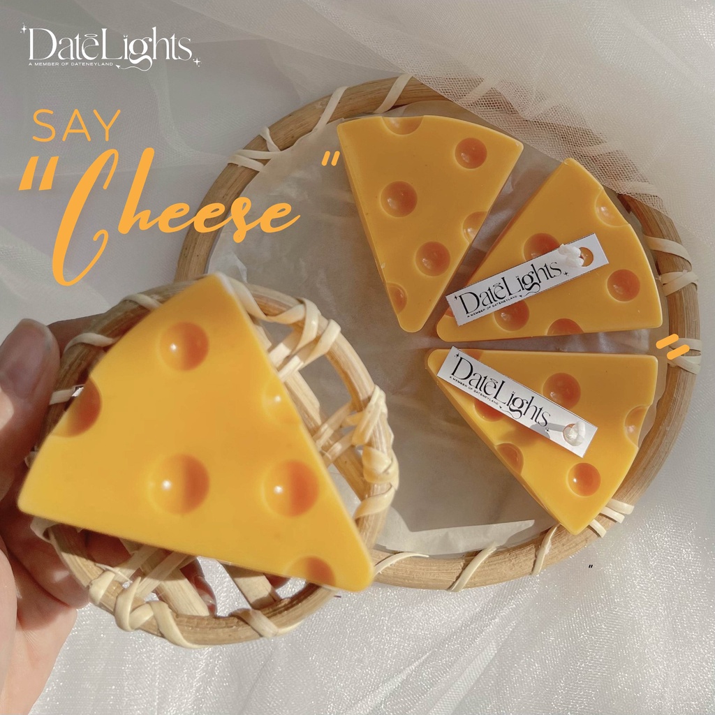 [Freeship] DATENEYLAND - Nến thơm hình Phô mai Say Cheese. Trang trí bàn học bàn làm việc, làm quà tặng.