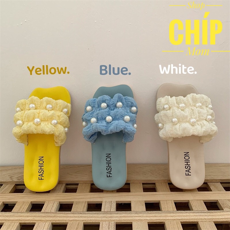 sandal bé gái dép lê cho bé bèo nhún ngọc vải êm chân da mềm chống trượt êm chân điệu đà A333 ( có ảnh thật )