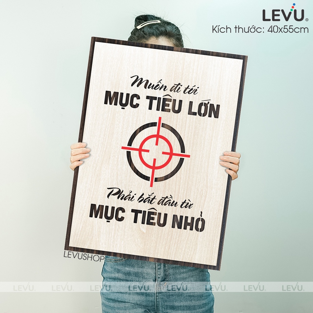 [Mục tiêu lớn bắt đầu từ mục tiêu nhỏ] Tranh treo tường Gỗ trang trí LEVU011