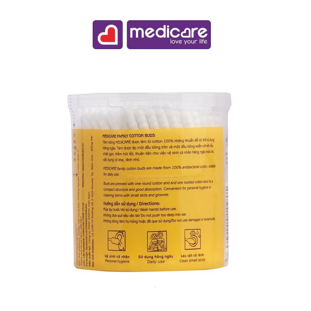 Tăm bông MEDiCARE Family 200 cây