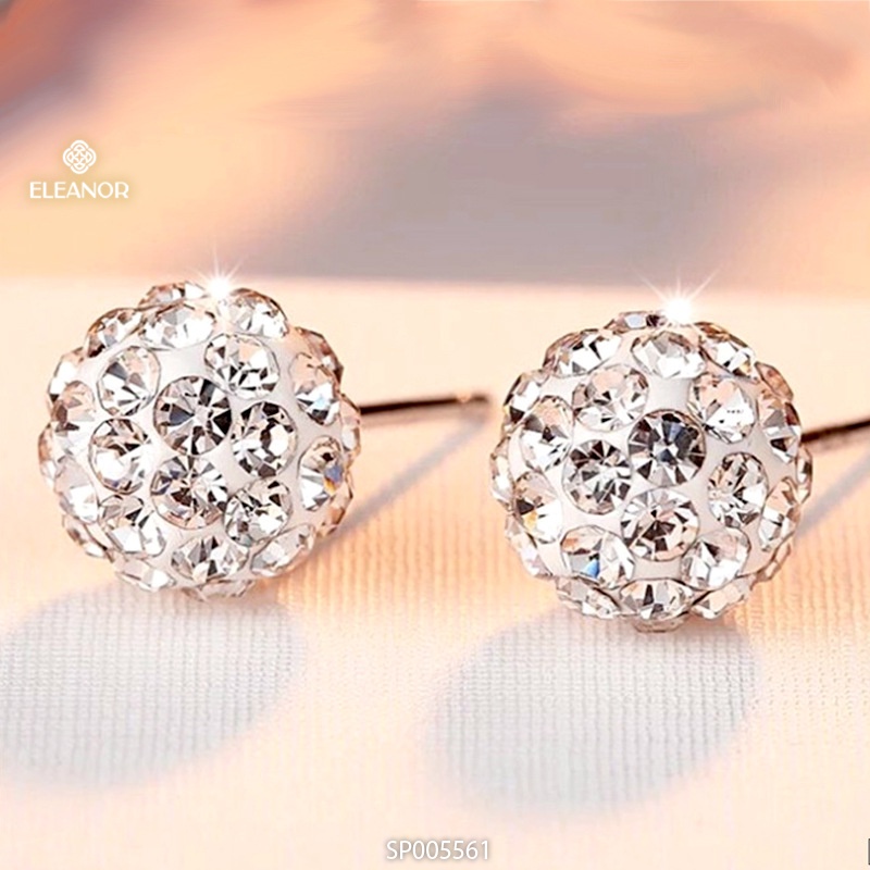 Bông tai nữ chuôi bạc 925 Eleanor Accessories hình cầu phụ kiện trang sức khuyên tai 5561