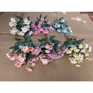 <Chùm 30 bông >Chùm hoa cúc my nhập khẩu lá mốc siêu xinh loại 1- Hoa giả trang trí
