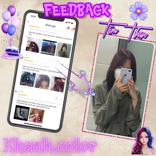 Thuốc Nhuộm Tóc Màu Tím Than - Tím Trà Lên từ mọi nền tóc - 100mg | Khanh.color