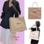 Túi cói tote vintage đi biển Merci tay nữ size lớn vải bố lanh cao cấp Hàn Quốc