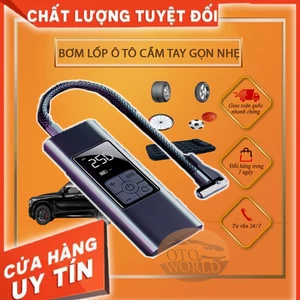 MÁY BƠM LỐP Ô TÔ CẦM TAY GỌN NHẸ - CÔNG NGHỆ PIN LITHIUM MỚI TÍCH HỢP ĐÈN PIN SOI SÁNG