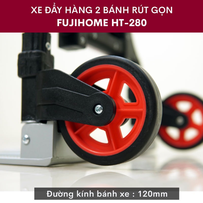 Xe đẩy hàng Fujihome HT-280 rút gọn leo cầu thang nhập khẩu - hàng chính hãng