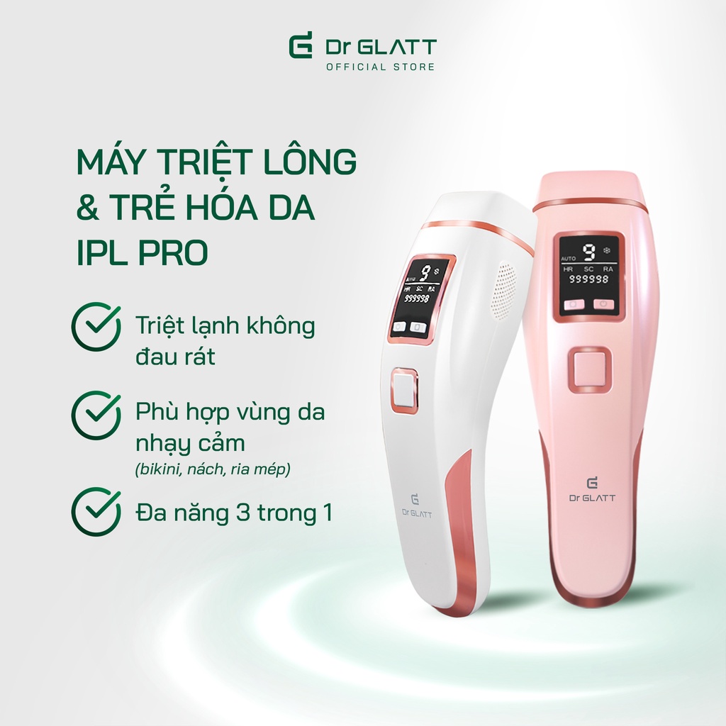 Ảnh Máy triệt lông mini đa năng triệt lông vĩnh viễn trị mụn trẻ hoá da DR GLATT IPL PRO 2