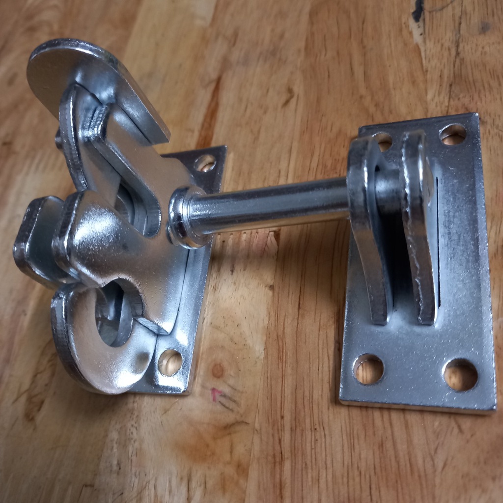 Chốt Cửa Tự Động, Tự gài Inox 304-Tặng 8 vít- 2 Phiên Bản Then Cố Định/ Di Động