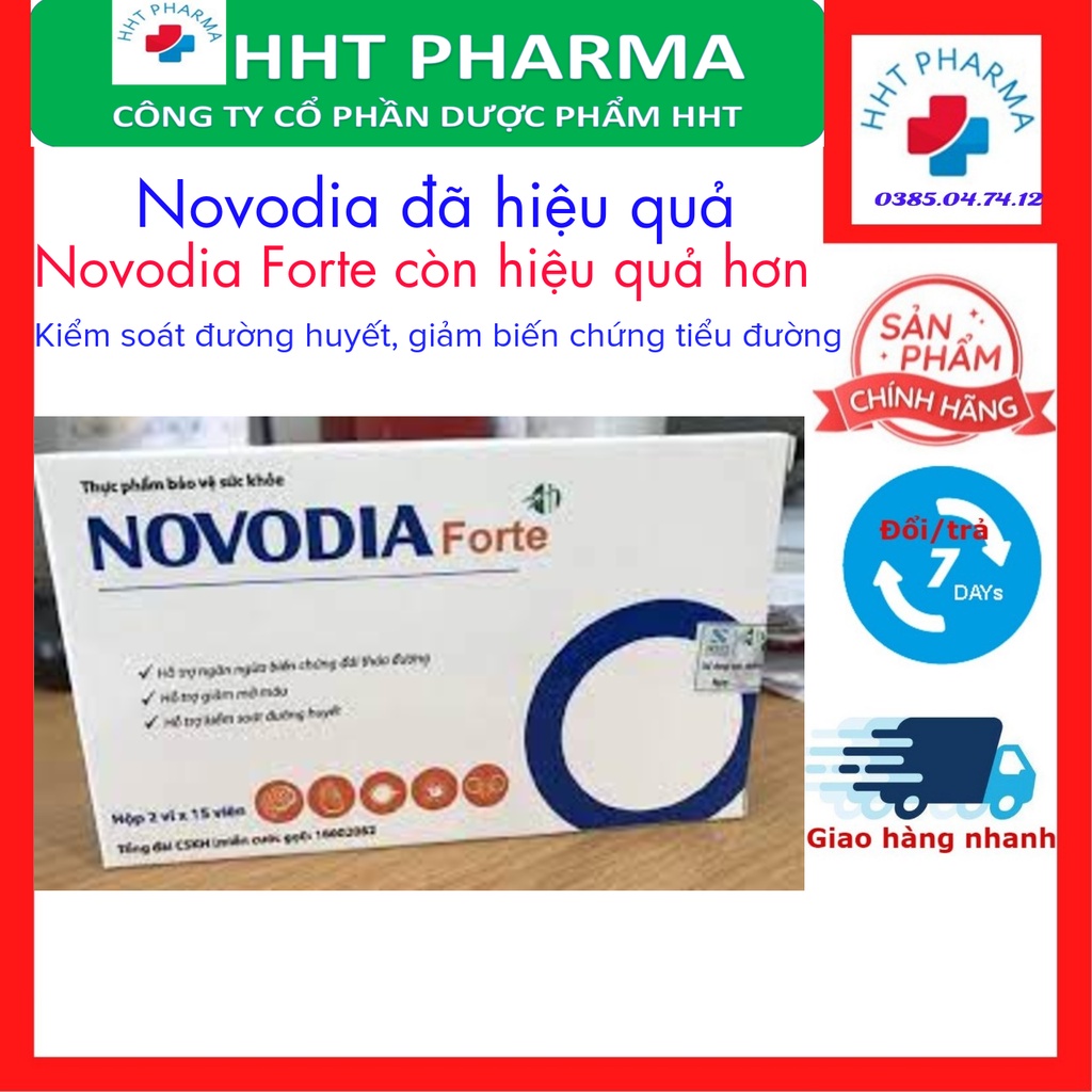 [CHÍNH HÃNG] NOVODIA FORTE Ổn định đường máu, giảm biến chứng tiểu ...