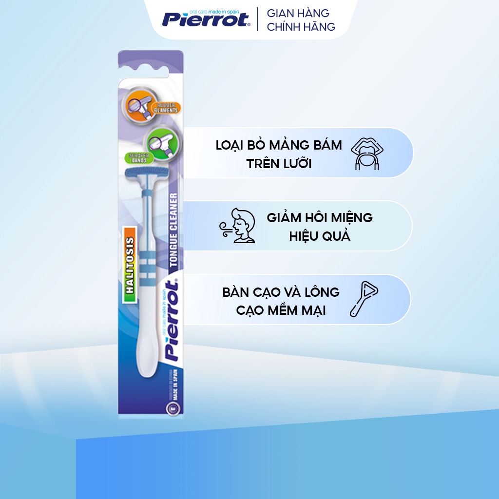 Ảnh Dụng cụ vệ sinh lưỡi Pierrot giúp giảm hôi miệng, loại bỏ mảng bám 3