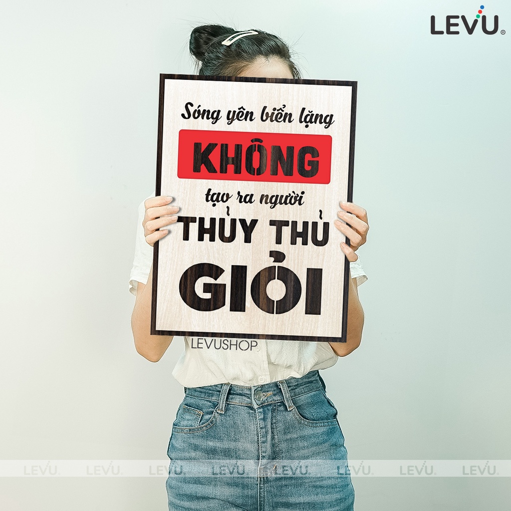 Tranh slogan phương châm sống tích cực LEVU109: Sóng yên biển lặng không tạo ra người thủy thủ giỏi