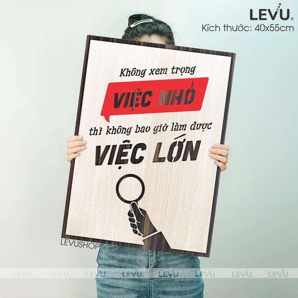 Tranh Tạo Động Lực LEVU067 bằng gỗ khắc laser cao cấp