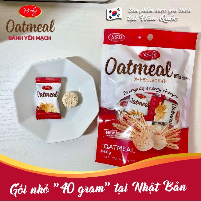 [TẶNG QUẠT MINI ĐƠN TỪ 155K] Combo 6 gói bánh yến mạch Richy vị sữa và phô mai 35g