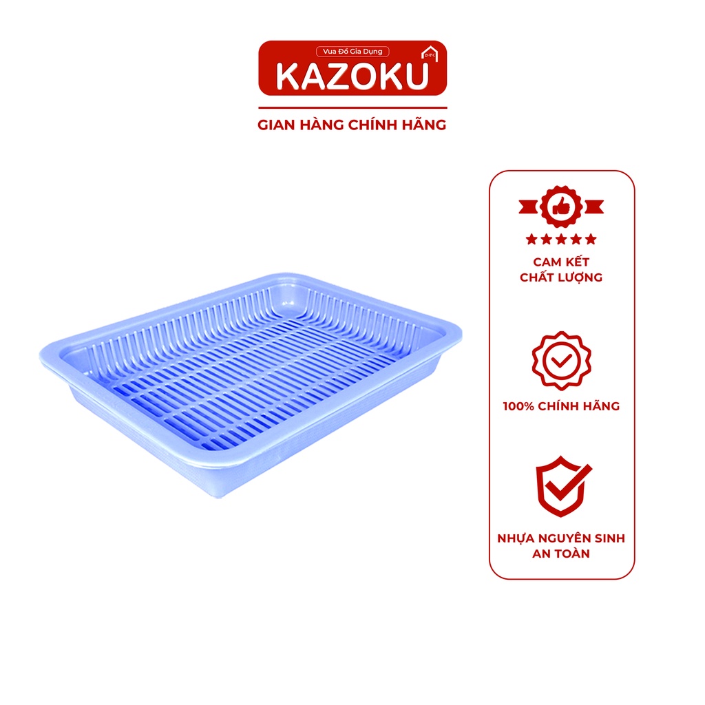 Khay Úp Ly Nhựa Hình Chữ Nhật Nhựa Nam Dương (24cm x 21cm x 4cm) - Vua Đồ Gia Dụng Kazoku [ULV]