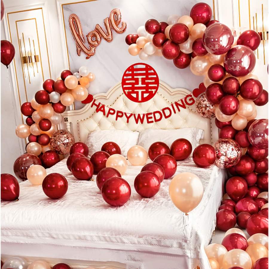 Set trang trí phòng cưới, đám cưới phong cách hiện đại - Kem Shop K184