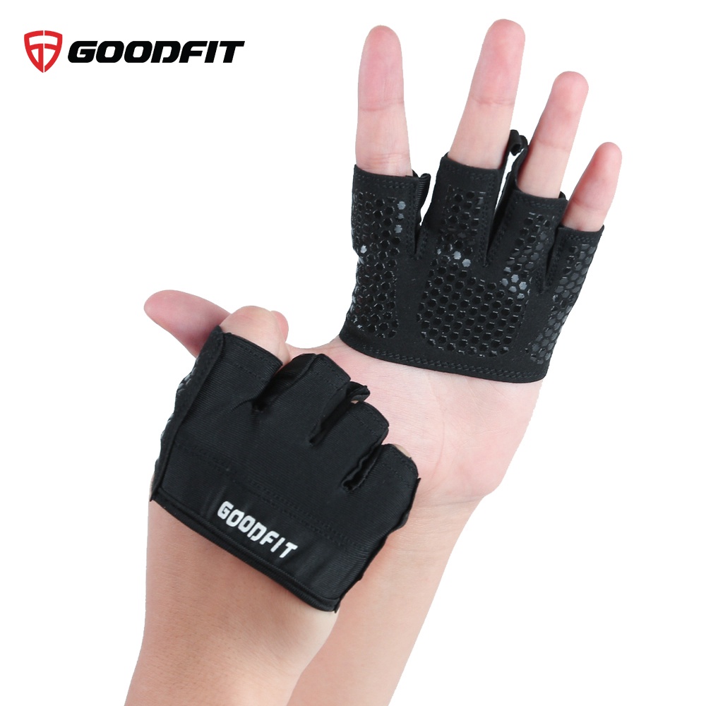 Găng tay tập gym nam nữ xỏ ngón GoodFit GF204G