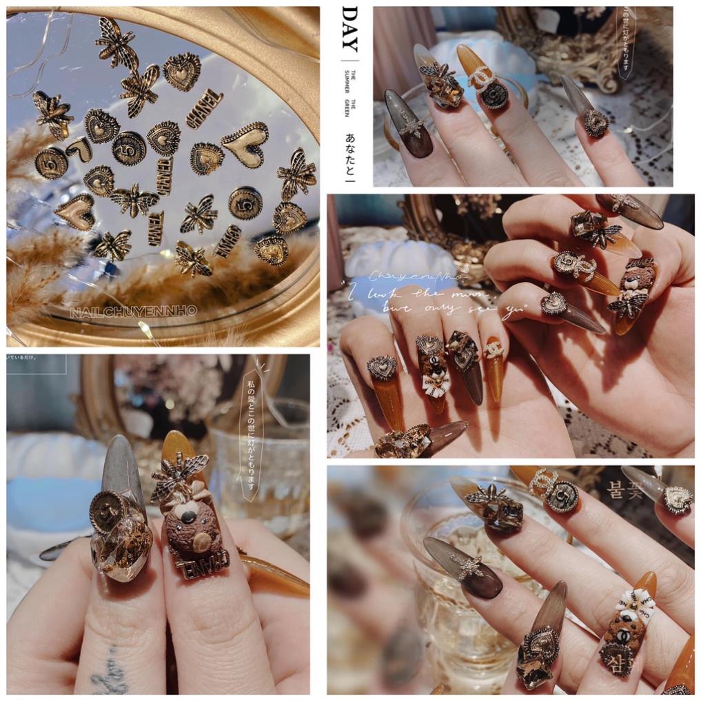 Set charm đồng trang trí móng tay