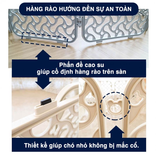 Purmi - Hàng rào phép thuật 10 tấm cho chó nhập khẩu Hàn Quốc