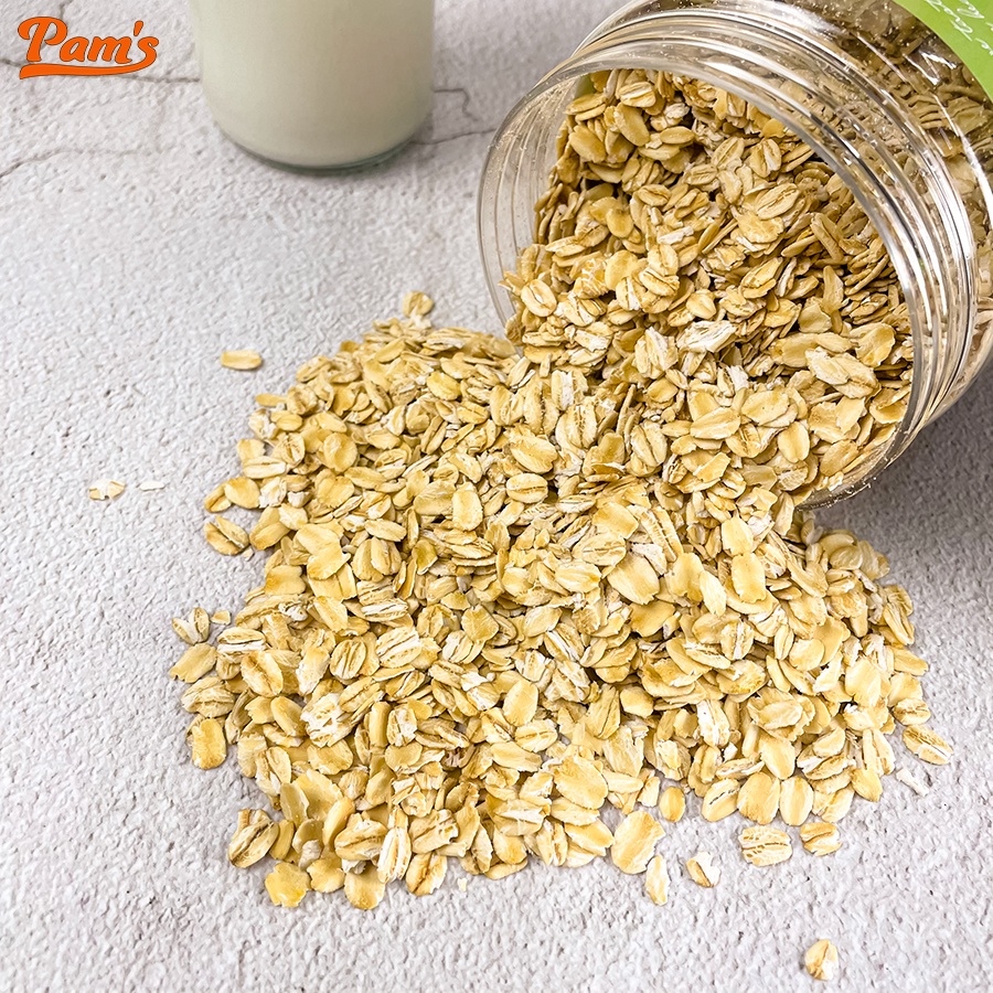 Yến Mạch Cán Dẹt Nhập Khẩu Úc Pams 500g/hũ, Giàu Chất Xơ, Thích Hợp Dùng Ăn Kiêng