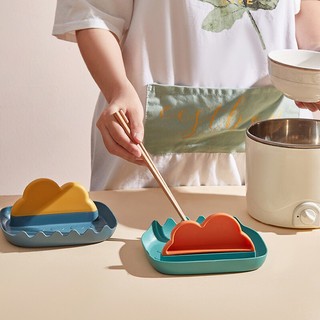 Khay Kệ Nhựa Để Vung Nồi,Muôi Đũa Thìa Đa Năng ,Giá Kê Dụng Cụ Nhà Bếp Tiện Lợi { H }