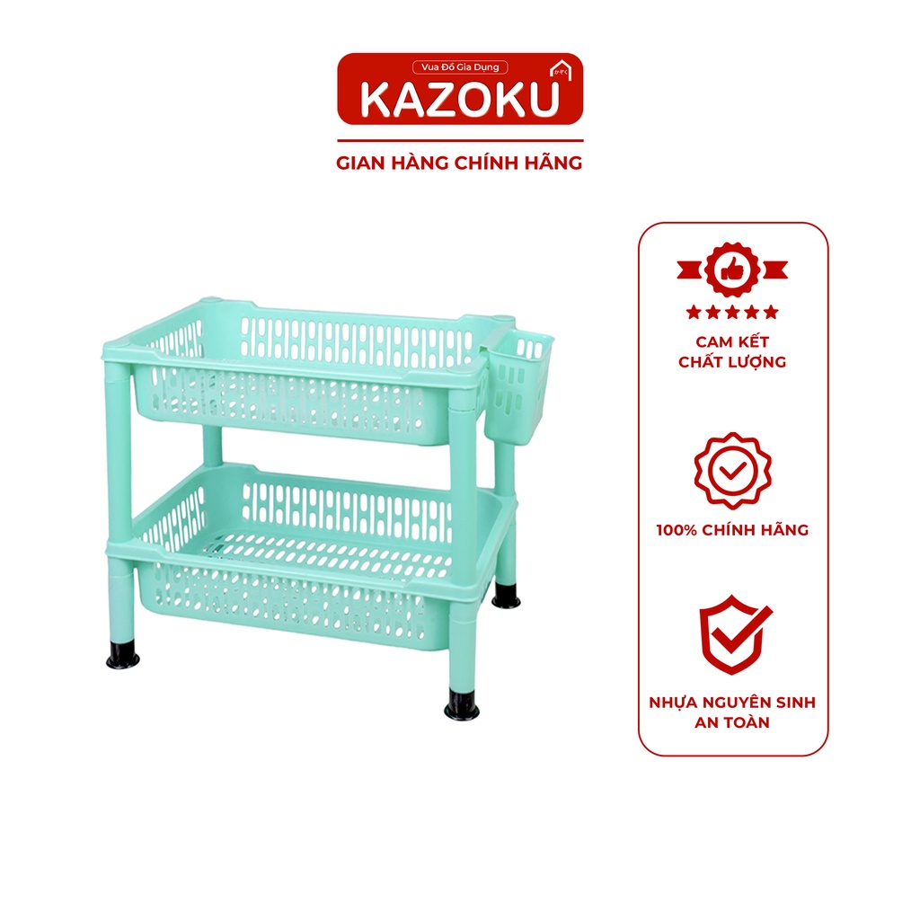 Kệ Chén, Bát Nhựa - 44cm x 31cm - 2 Tầng/ 3 Tầng/ 4Tầng - Cao Cấp KAZOKU - [KN]