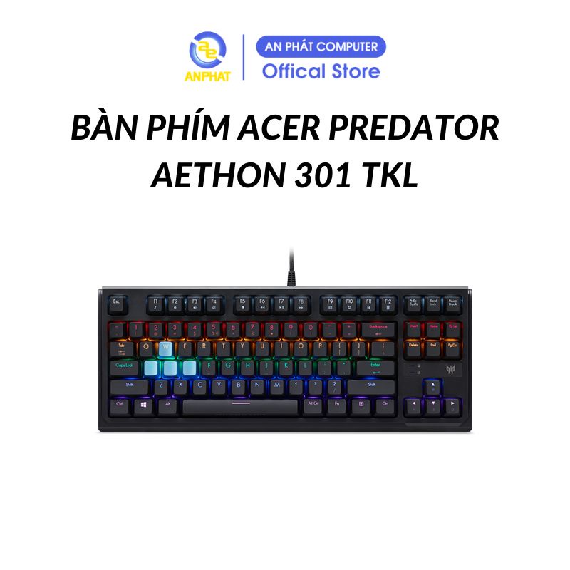 Bàn phím Acer Predator Aethon 301 TKL USB Standard; 80% Form Factor; 6 Zone Blacklit LED