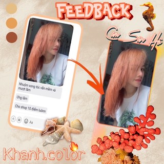 Thuốc Nhuộm Tóc màu Cam San Hô | Lên Từ Nền Tóc Nâu Không Tẩy 100g - Khanh.color