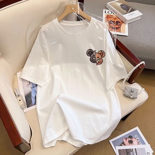 Áo thun HIIXIIVI 100% cotton tay ngắn dáng suông in họa tiết trẻ trung thời trang unisex size 5XL