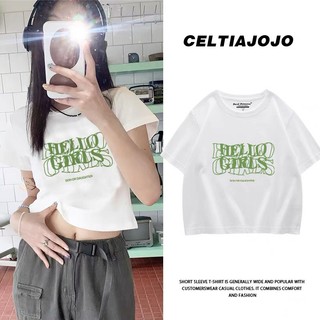 Áo baby tee L66 hello girl croptop unisex Thun Ngắn Tay Form Rộng Phong Cách Cổ Điển Thời Trang [A071]