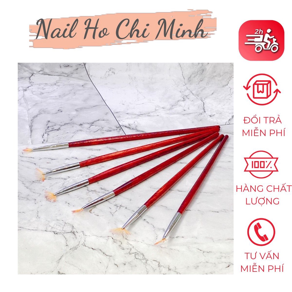[HCM]Cọ quạt vẽ móng nail - cọ rắc nhũ trang trí móng chuyên dụng