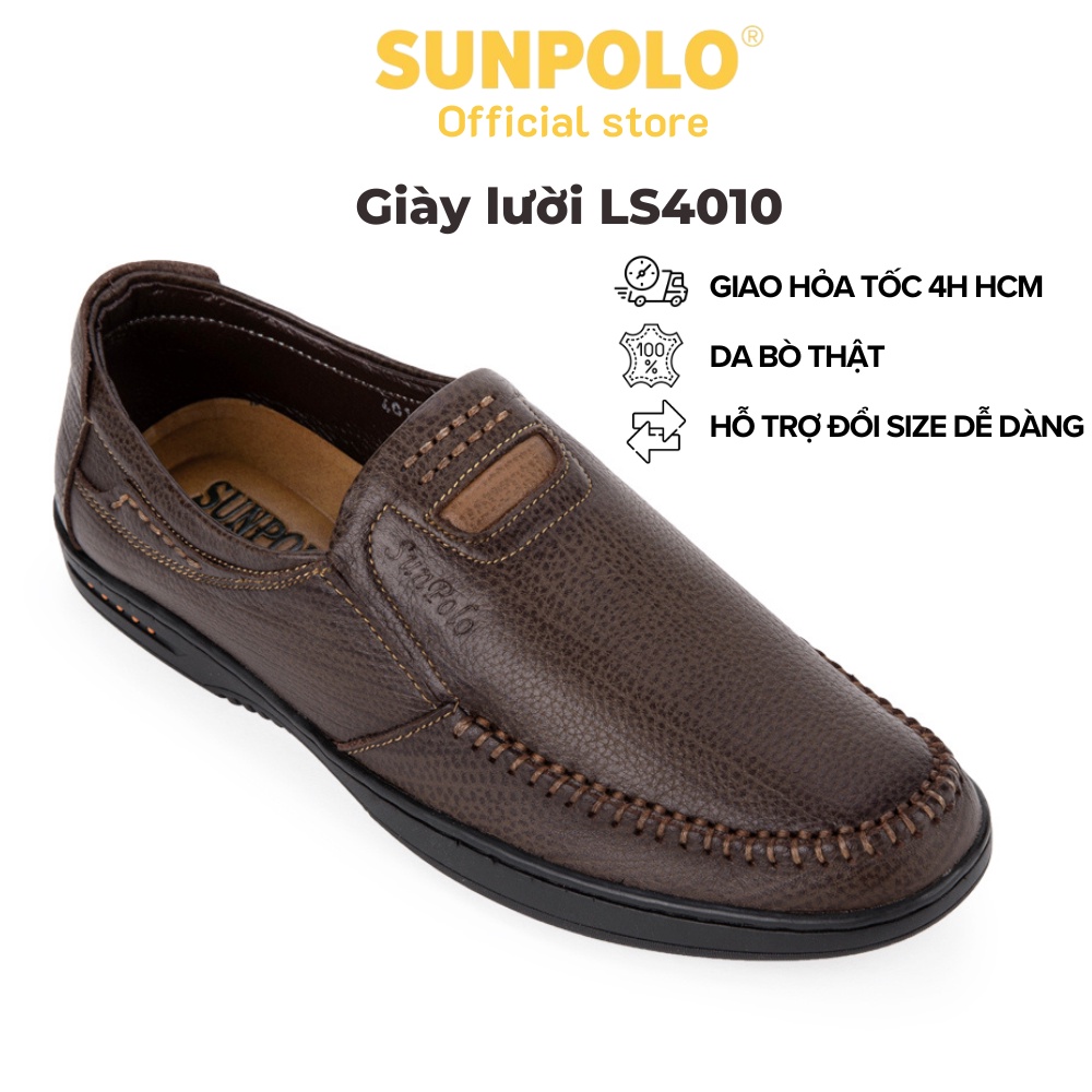 Ảnh Giày lười nam Da bò cao cấp SUNPOLO LS4010 1