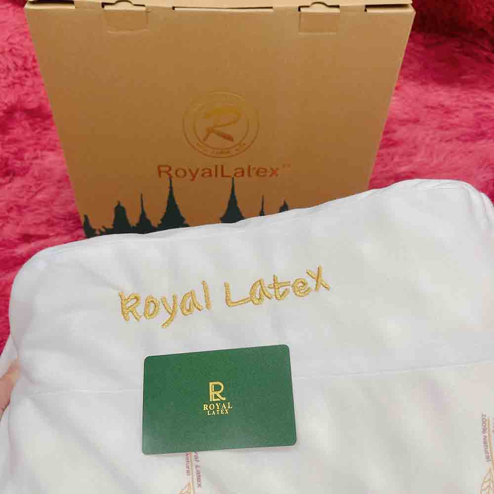 Gối cao su non thiên nhiên royal latex chính hãng TOPAZ nhập khẩu thiết kế lượn sóng có gai massage giúp bạn ngủ ngon