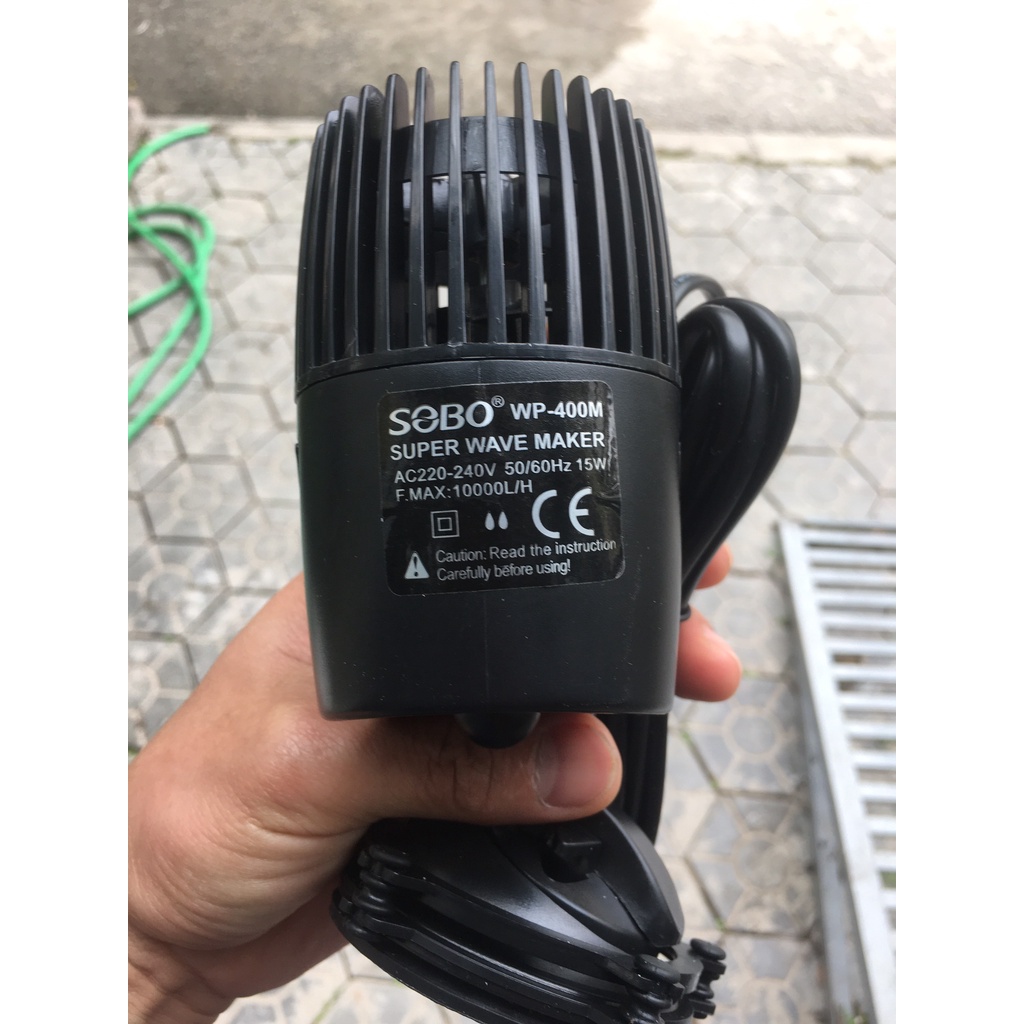 Thổi luồng SOBO WP-400M(15W-10000L/H),tạo sóng,đẩy cặn bẩn dùng cho hồ cá cảnh,hồ koi.