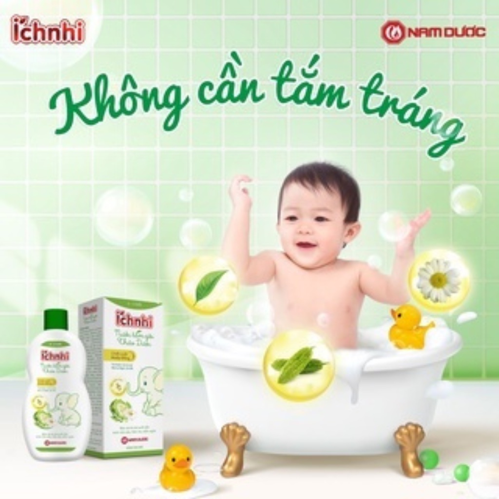 Ảnh Combo 2 chai Nước tắm gội thảo dược Ích Nhi (0-3 tuổi) bảo vệ bé suốt 24h ngừa rôm sảy, hăm da, mẩn ngứa, 230ml/ 1 chai 4