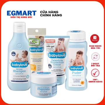 Kem Dưỡng Da, Kem Chống Nắng, Dầu Gội, Kem Chống Hăm, Phấn Rôm Babylove Dành Cho Siêu Nhạy Cảm-Đức
