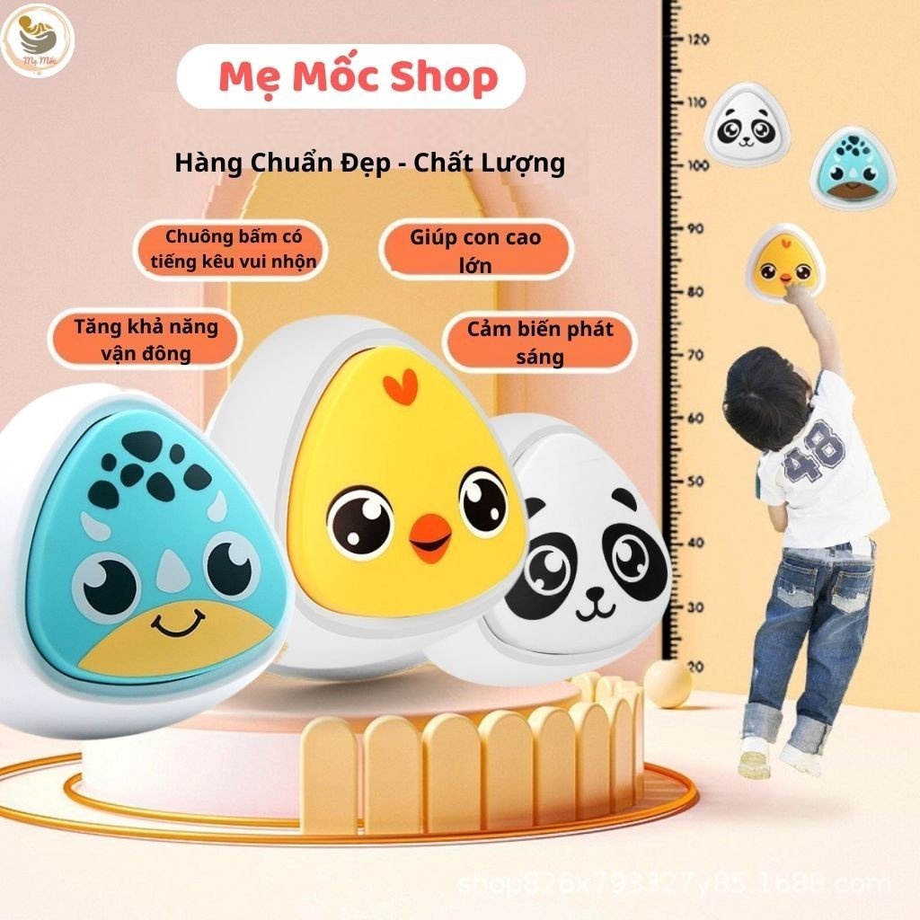 Bộ Chạm Nhảy Tăng Chiều Cao Cho Bé MeMocShop Phiên Bản Tiếng Việt Tiếng Anh, Bộ Đồ Chơi Vận Động Máy Chuông Bấm Cho Bé