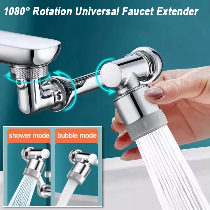 Đầu Nối Vòi Nước INOX Thông Minh Xoay 1080° Khớp nối vòi nước Cho Bồn Rửa Với 2 Chế Độ Phun Nước Tiết kiệm