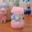 Len Milk Bò 2mm 50g/1c full màu, Milk cotton mac trắng