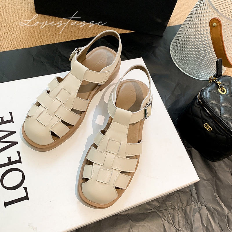 Giày Sandal Rọ Đan Dây Ulzzang Đế Cao Su Êm Ái Phong Cách Vintage ...