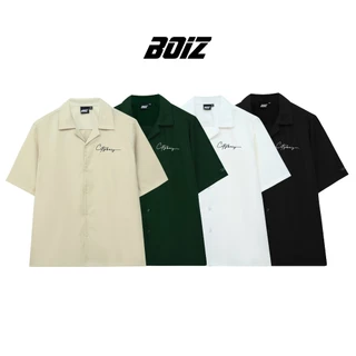 Áo sơ mi ngắn tay BOIZCLUB cổ vest form rộng unisex