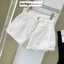 Quần short jean nữ trắng vải kaki lai tua rách dễ thương cá tính, dễ phối đồ AnNgo - AT228